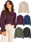 Blusa de Pana para Mujer con Volantes y Botones 8622