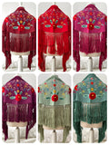 Mantoncillo Infantil Bordado de Flores con Flecos Estilo Flamenco para Feria y Fiestas 270071