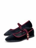 Bailarinas Mary Jane para Mujer -Punta Cuadrada -Suaves y Cómodas -Correa con Hebilla YR8895