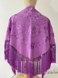 Mantón Flamenco Bordado con Flecos -Mantoncillo de Flamenca -Varios Colores Tk26
