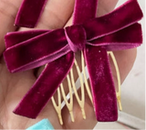 Broche Peine para el Cabello con Lazo de Terciopelo (Varios Colores) Tk-26-bro399