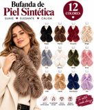 Bufanda de Pelo Sintético para Mujer – Suave, Cálida y Elegante – 94 × 13 cm 270063