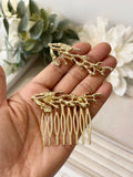 BROCHE Y PEINETA RAMA DORADO BRO599