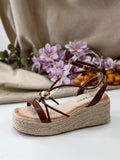 Sandalias Mujer de Cuña Espadrilles con Suela de Yute 6026