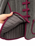 Chaqueta Corta de Mujer Estilo Oriental con Botones Chinos | Acolchada y Elegante 134315