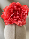 FLOR FLAMENCA GRANDE PEONÍA MAXI 17CM DIÁMETRO  FLO699 - FELIZ SHOPPING 