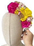 Corona de Flores Flamenca Hecha a Mano con Flores de Tela TK-26-f17