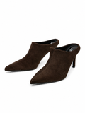 Mules de tacón fino con punta afilada -Elegantes y estilizados 3299