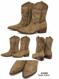 Botas cowboy para mujer de punta afilada con tacón