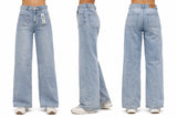 Jeans Vaqueros Rectos de Tiro Alto y Pierna Ancha M7313K