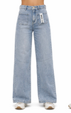 Jeans Vaqueros Rectos de Tiro Alto y Pierna Ancha M7313K