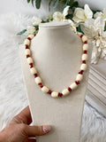 COLLAR BEIGE CON ROJO CO1599