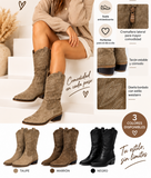 Botas cowboy de caña media estilo western K5050