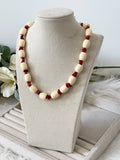 COLLAR BEIGE CON ROJO CO1599