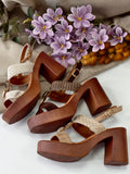 Sandalias de Tacón Ancho con Plataforma para Mujer KA-94