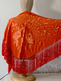 L01-270034 MANTONCILLO BORDADO  NARANJA MANT6999