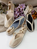 Alpargatas Mujer con Lazo – Sandalias Espadrilles de Yute Verano MY592