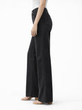 Jeans de Tiro Alto Recto con Elasticidad｜Negro / Beige 6009
