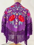Mantón Flamenco Bordado con Flecos -Mantoncillo de Flamenca -Varios Colores 270032 Tk26