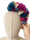 Corona de Flores Flamenca Hecha a Mano con Flores de Tela TK-26-f17