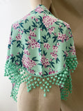 Mantón Rocío con Flecos madroño – Chal Floral Español tk-26-M