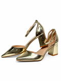 Zapatos de tacón con punta fina y pulsera al tobillo 8338