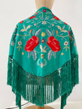 Mantón Flamenco Bordado con Flecos -Mantoncillo de Flamenca -Varios Colores 270032 Tk26