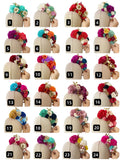 Corona de Flore Flamenca para nina Hecha a Mano con Flores de Tela TK-26-f14 - FELIZ SHOPPING 