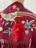 MANTON FLAMENCO BORDADO MEDIANA PARA ADULTOS Y NIÑAS -270051  BURDEO