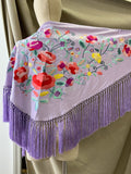 Mantón Flamenco Bordado con Flecos -Mantoncillo de Flamenca -Varios Colores Tk 270039 - FELIZ SHOPPING 