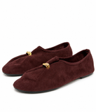 Bailarinas Mujer Elegantes con Adorno Dorado, Zapatos Planos Cómodos, Ligeros y Flexibles 6602b