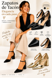 Zapatos de tacón con punta fina y pulsera al tobillo 8338
