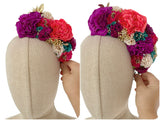 Conjunto Corona de Flores Flamenca para mama y hija- Hecha a Mano con Flores de Tela TK-26-co35