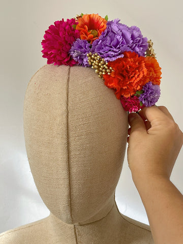 CORONA DE FLAMENCAS PARA NINA  LARGA 18CM ANCHO 8CM FLO1399