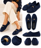 Bailarinas Mujer Elegantes con Adorno Dorado, Zapatos Planos Cómodos, Ligeros y Flexibles 6602b