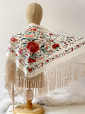 LA1-MOD12 MANTONCILLO SOLEDAD BEIGE CON QUISQUILLA MANT7999