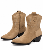 Botines Cowboy de Mujer con Tachuelas – Punta Fina y Tacón Cómodo SV003