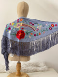 MANTON FLAMENCO BORDADO MEDIANA PARA ADULTOS Y NIÑAS -270051 CELESTE