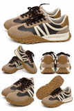 Zapatillas Casual Retro para Mujer con Suela Antideslizante y Diseño Combinado CC235