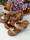 Sandalias de Tacón Ancho con Plataforma para Mujer KA-94