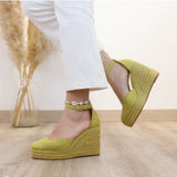 Esparto de Cuña para Mujer con Correa al Tobillo 6002