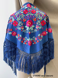 Mantón Flamenco Bordado con Flecos -Mantoncillo de Flamenca -Varios Colores 270032 - FELIZ SHOPPING 