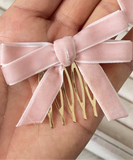 Broche Peine para el Cabello con Lazo de Terciopelo (Varios Colores) Tk-26-bro399
