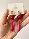 Pendientes artesanales de cuentas de colores – Diseño exclusivo zpen899