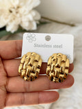 FPendientes Dorados de Acero Inoxidable para Mujer -PEN499