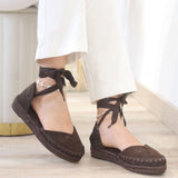 Esparto planas con cintas -Cómodas y versátiles para verano 9018 6018