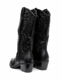 Botas Cowboy de Mujer con Bordado -Punta Fina y Tacón Ancho V-26