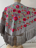 L01-270020 MANTONCILLO BORDADO  GRIS MANT6999 - FELIZ SHOPPING 