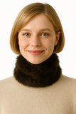 Cuello de pelo 2 en 1 -Cuello y Gorro en Uno bu1499