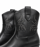 Botines Cowboy de Mujer con Tachuelas – Punta Fina y Tacón Cómodo SV003